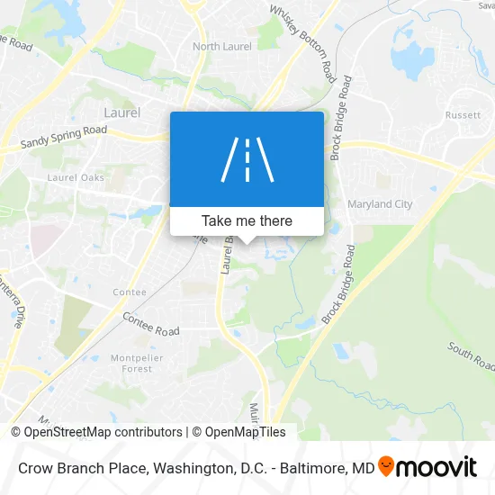 Crow Branch Place map