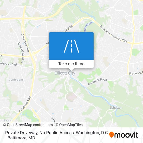 Private Driveway, No Public Access map