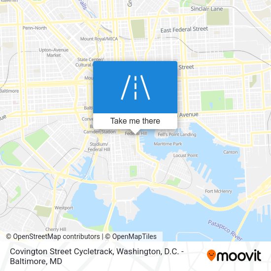 Covington Street Cycletrack map