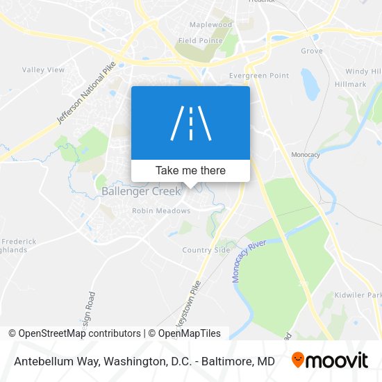 Antebellum Way map