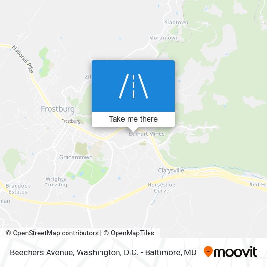 Beechers Avenue map