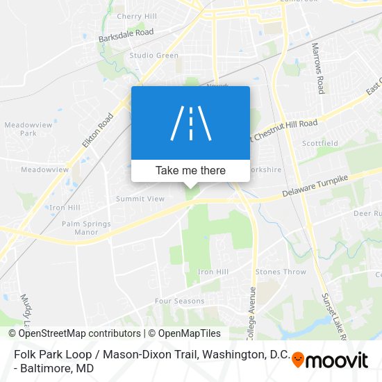 Mapa de Folk Park Loop / Mason-Dixon Trail