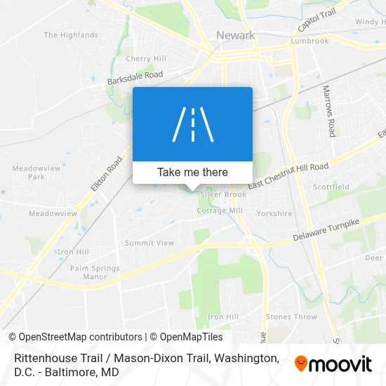 Rittenhouse Trail / Mason-Dixon Trail map