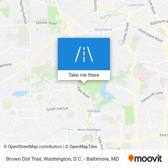 Brown Dot Trail map