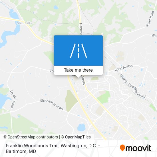 Mapa de Franklin Woodlands Trail