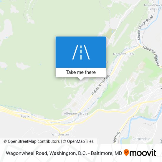 Mapa de Wagonwheel Road