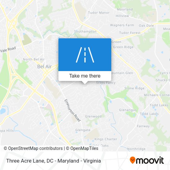 Three Acre Lane map
