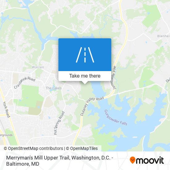 Merryman's Mill Upper Trail map