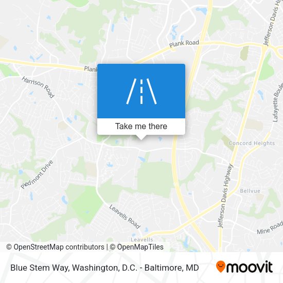 Blue Stem Way map
