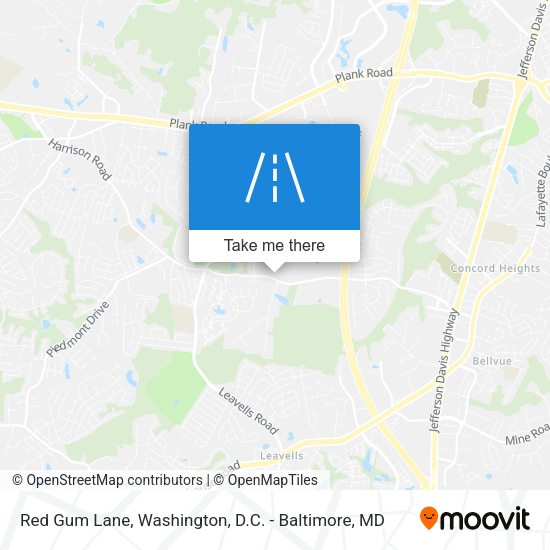 Red Gum Lane map