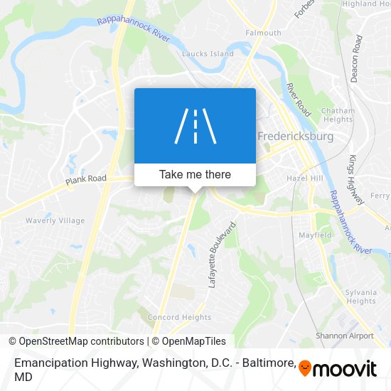Mapa de Emancipation Highway