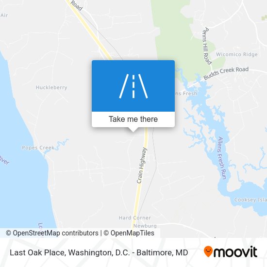 Last Oak Place map