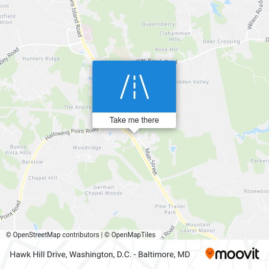 Mapa de Hawk Hill Drive
