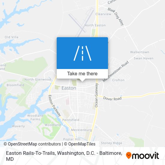 Easton Rails-To-Trails map