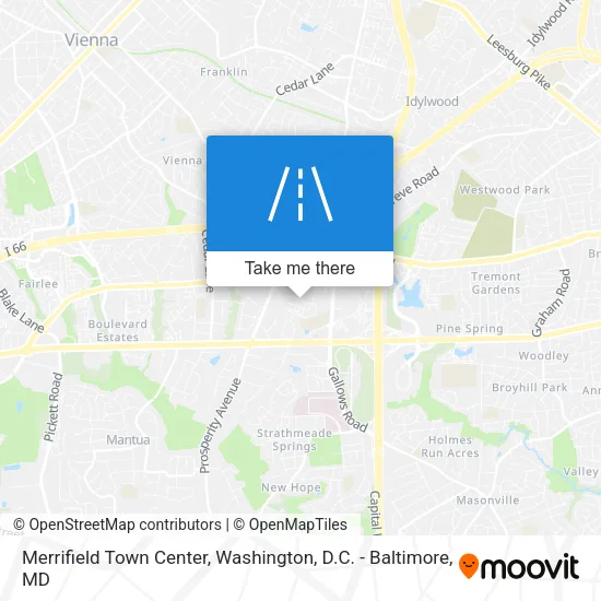 Merrifield Town Center map