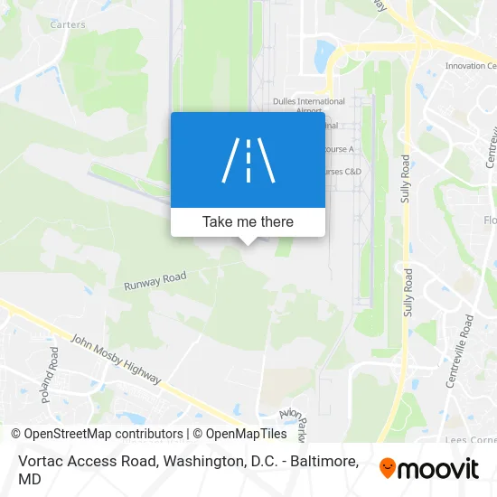 Vortac Access Road map