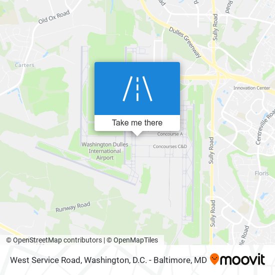 West Service Road map