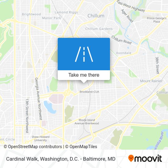 Cardinal Walk map