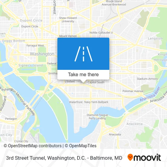 3rd Street Tunnel map