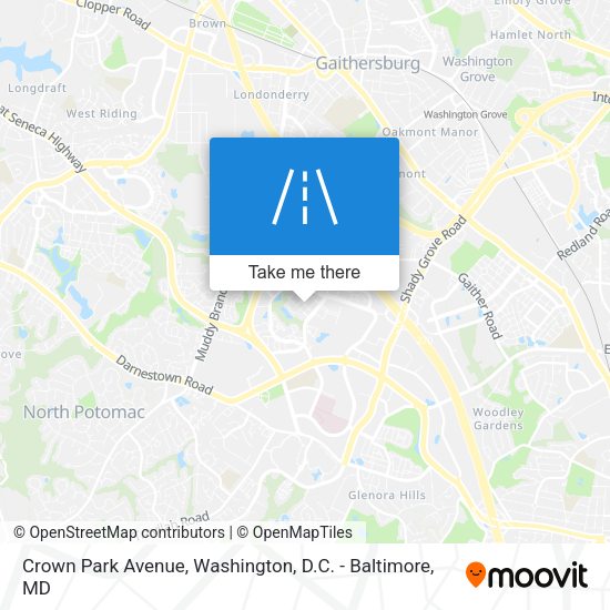 Crown Park Avenue map