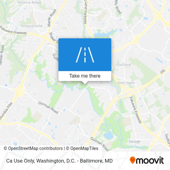 Ca Use Only map