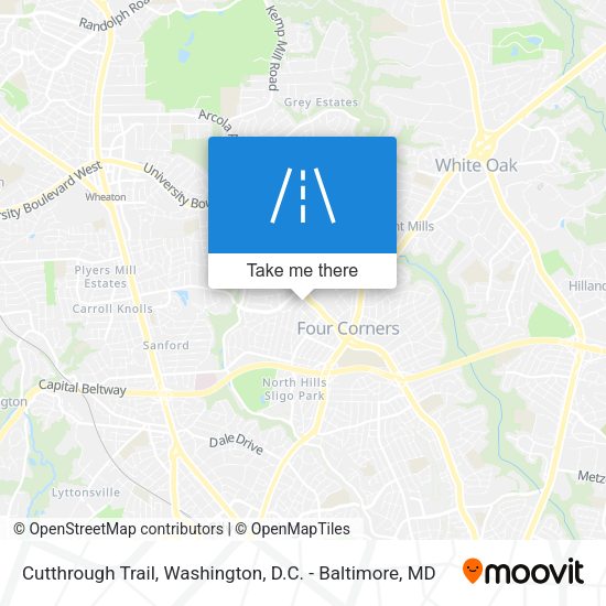 Mapa de Cutthrough Trail