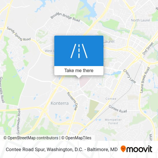 Contee Road Spur map