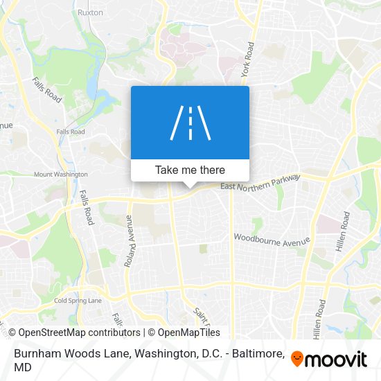 Burnham Woods Lane map