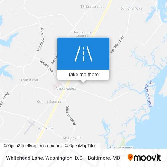 Whitehead Lane map