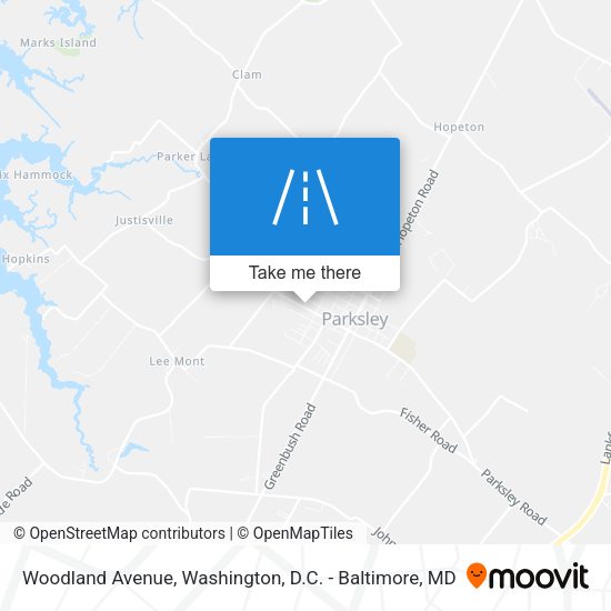 Mapa de Woodland Avenue