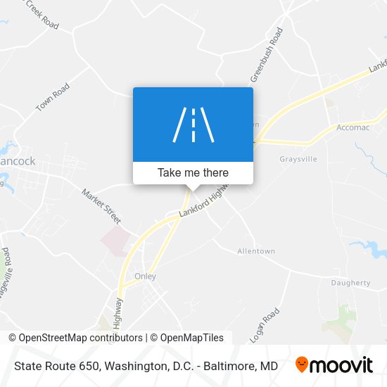 State Route 650 map