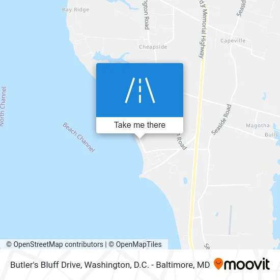 Butler's Bluff Drive map
