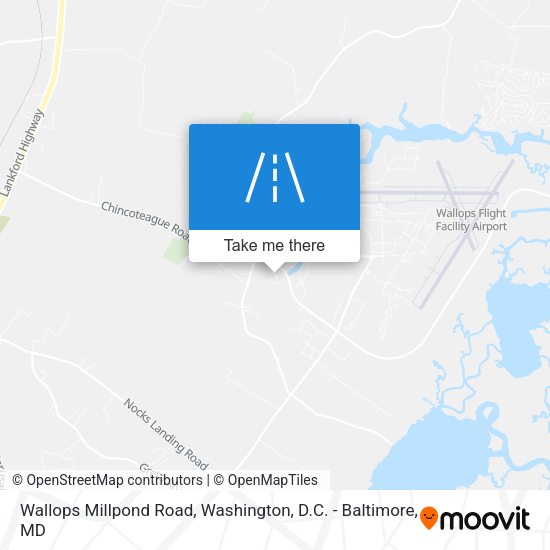 Wallops Millpond Road map