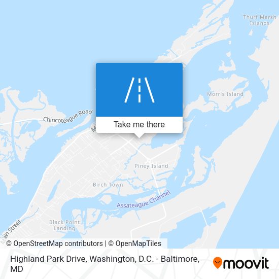 Highland Park Drive map