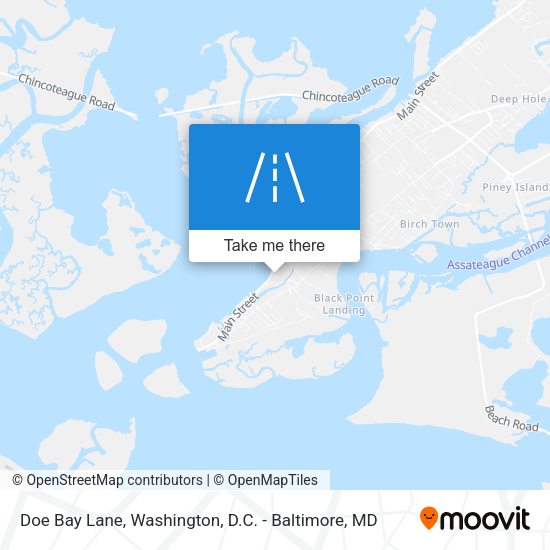 Doe Bay Lane map