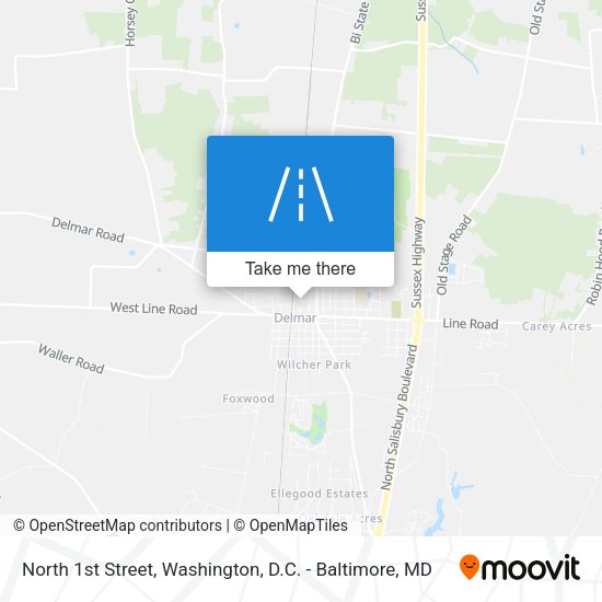 North 1st Street map