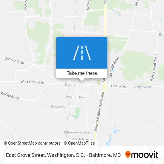 East Grove Street map