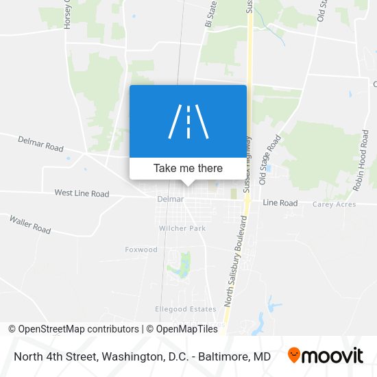 North 4th Street map