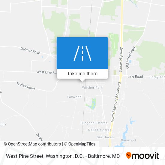 West Pine Street map