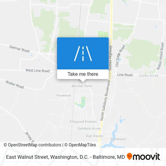 East Walnut Street map