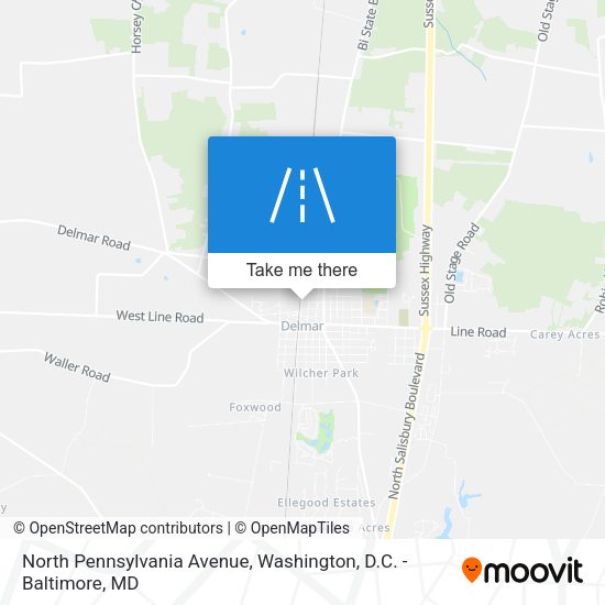 Mapa de North Pennsylvania Avenue