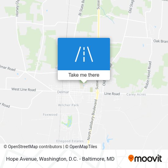 Hope Avenue map