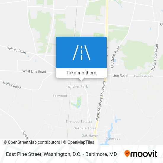 East Pine Street map