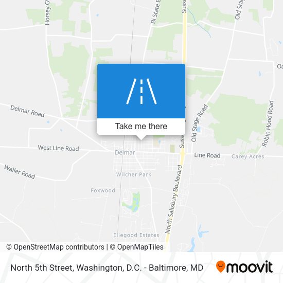 North 5th Street map