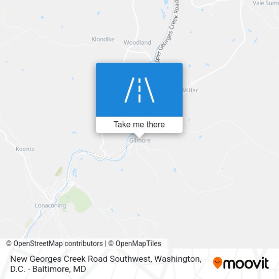 Mapa de New Georges Creek Road Southwest