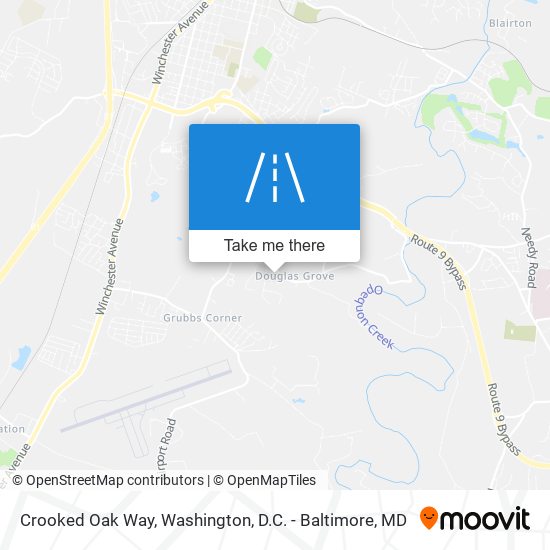 Crooked Oak Way map