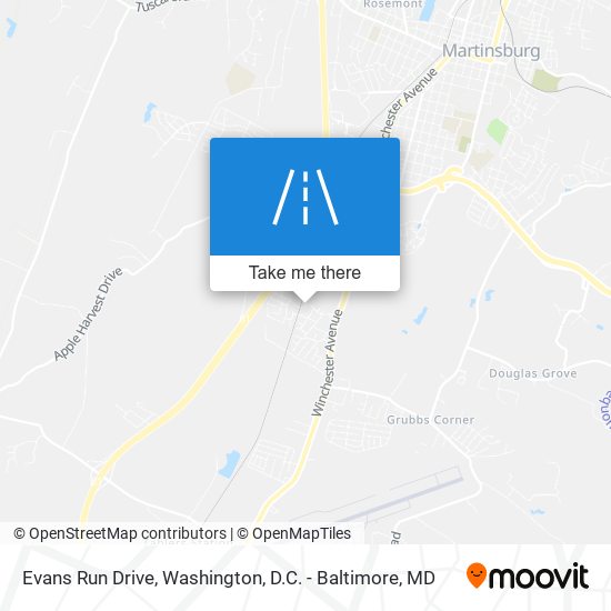 Evans Run Drive map