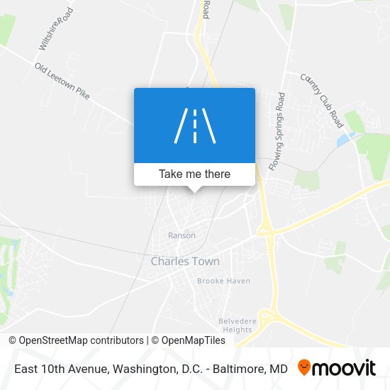 East 10th Avenue map