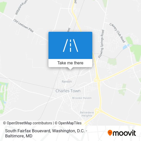 South Fairfax Bouevard map
