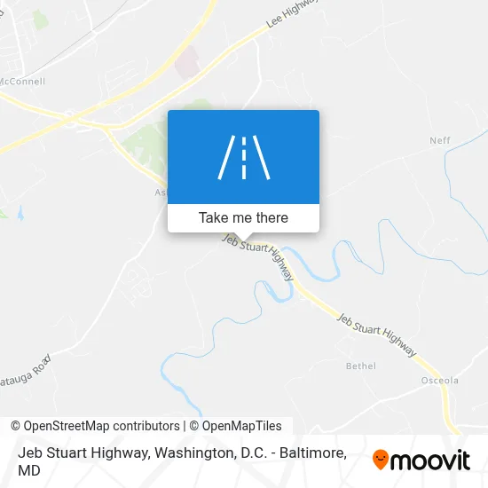 Jeb Stuart Highway map